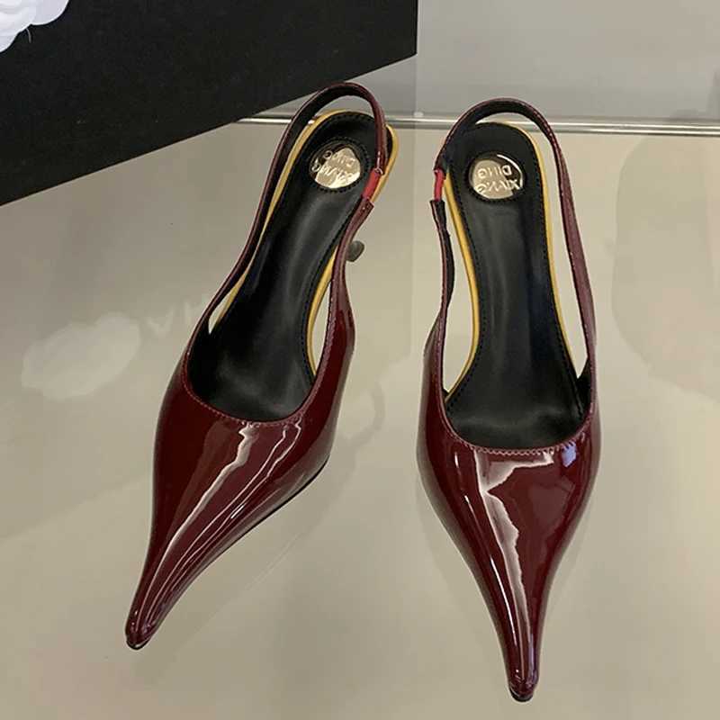 Eilyken Sexy Designer Patent Leather Pointed Toe High Heels Pumps Women Shallow Fashion Elegant Banquet Wedding Party Shoes Q261015