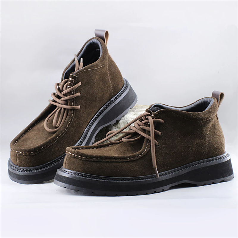 Genuine Leather Man Soft Ankle Boot Fashion Men Round Toe Short Designer Boot