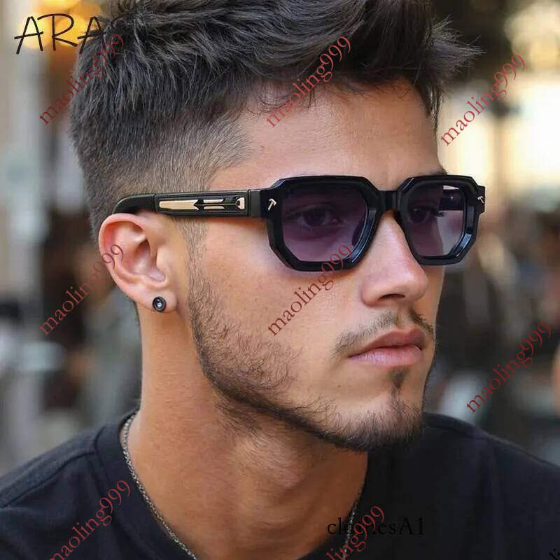 Lunettes de soleil carrées polarisées pour hommes, marque de luxe, Vintage, rectangulaires, classiques, pour la conduite, nuances UV400, 2026