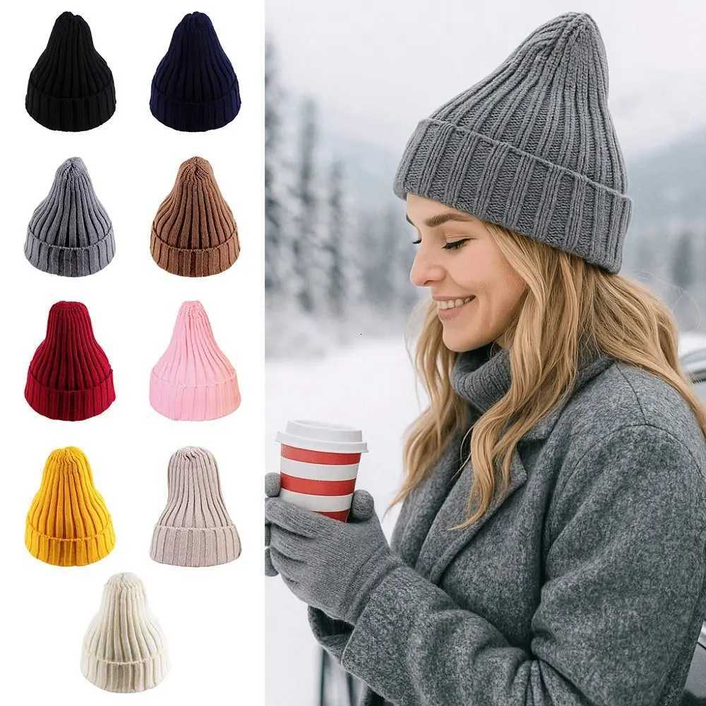 Beanie/Skull Caps New Warm Beanie Solid Color Knitted Hat Soft Hip Hop Cap Autumn WinterT261017
