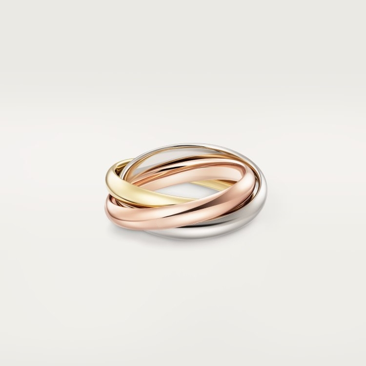 Luxury Designer Band Rings Classic Three Ring Overlay Design Elegant French Style Unisex Ring Exquisite Wedding Jewelry Gifts