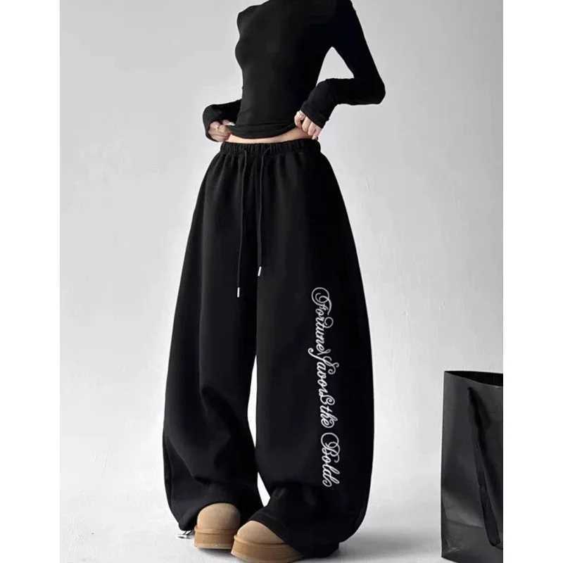 2026 Letter Print HipHop Trendy Unisex Sweatpants European American Style Drawstring Winter Casual Fashion Street Trousers S261016LCN5