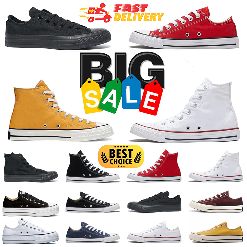 Designer Casual shoes Canvas Platform Racing Black Red Leather Low High Heart Chuck Skateboard Sneakers Love Grey Mens Womens Trainer Shoes size 36-