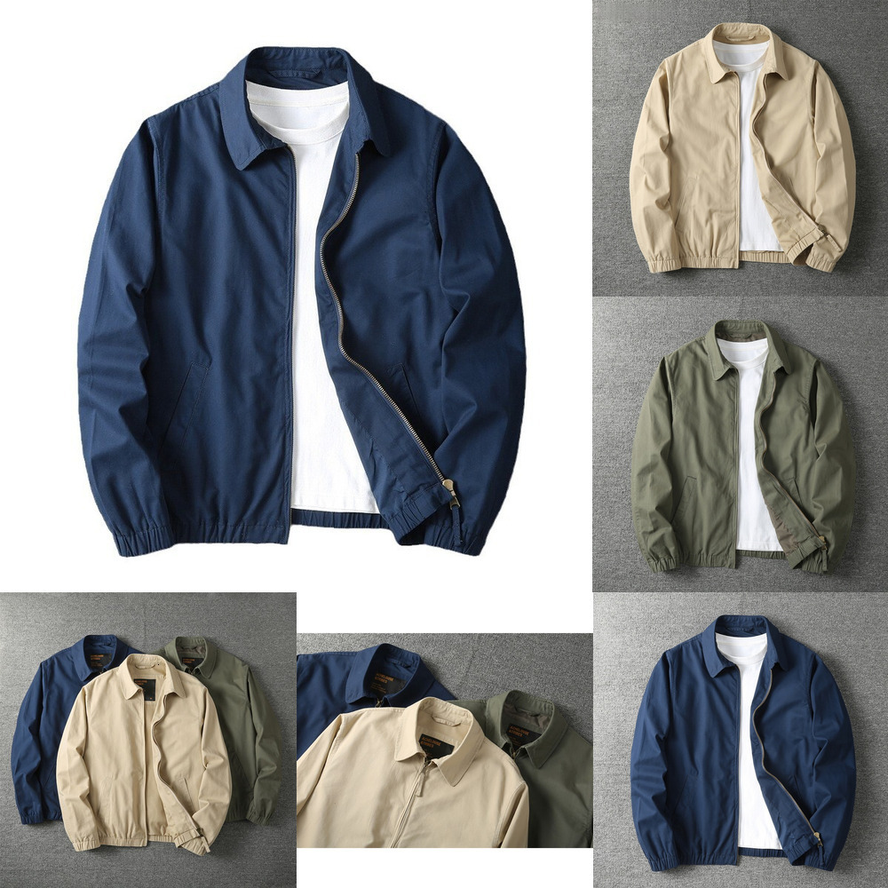 2026 Spring and Autumn Men's Casual Washed Vintage Versatile Long-Sleeve Trendy Fashion Jacket 00