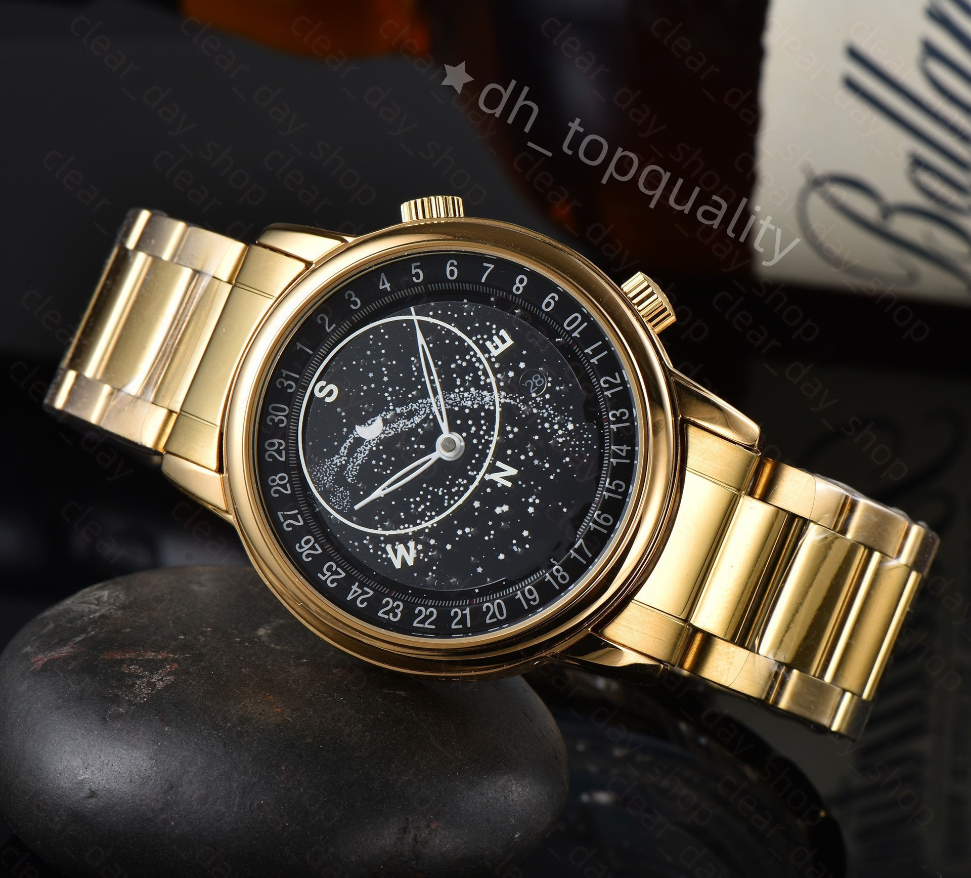 AAA Mens Patekeities Philipeities Watch Designer Automatic Quartz Movement Watch Luxury Dial Stainless Steel Strap Luxury Ptek Philip Watch Mens Lei