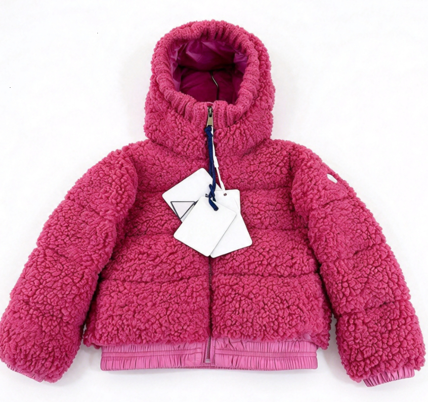 Lamb Hair Lined Kids Winter Down Coat Premium Designer Hooded Thick Warm Jacket High Quality Outwear Unisex New Baby Toddler Boys Girls Outdoor Dail
