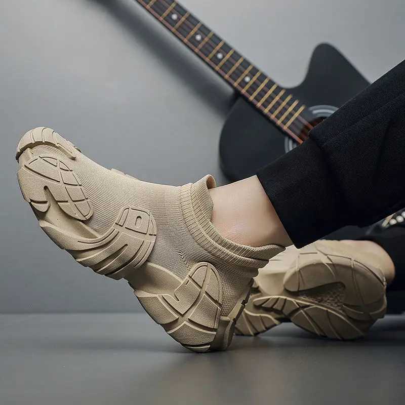 Casual Shoes Man Casual Sneaker Knit Khaki Stylish Deals FAshion All Summer Sale Gym Light on Sports Shoes for Men H261016