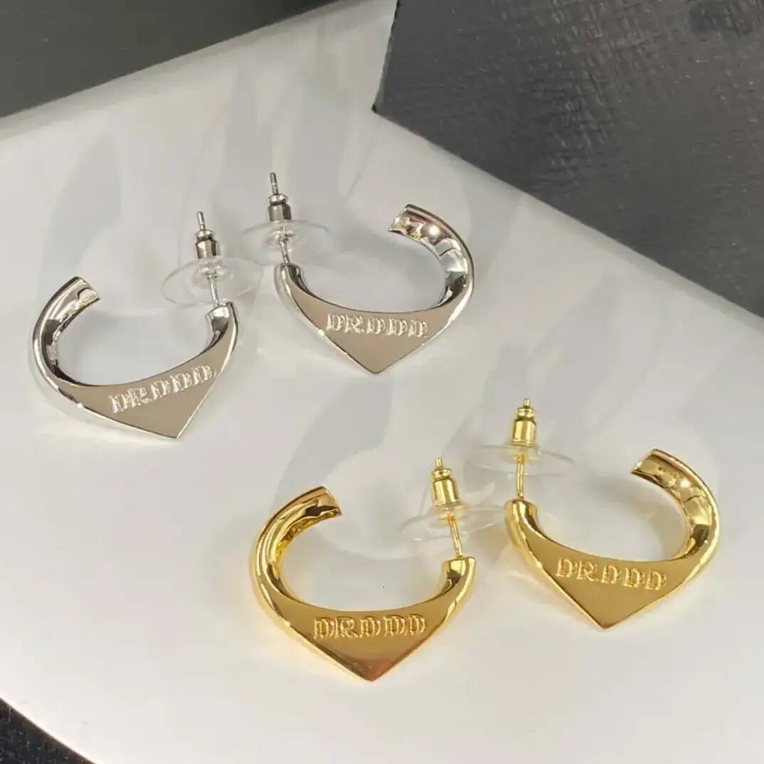Stud Earring New Designer 925 Silver Needle 18K Gold Copper Classic Triangle Earrings Fashion Jewelry Valentine's Day push back stud Christmas