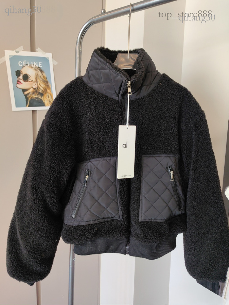 Aloesuit Jacket Designer Aloismitys Fleece Jackets Zipper Thick Coat Parker Lamb Warm Sports Stand Up Collar Yoga Daily Street Dressing Alosetismly