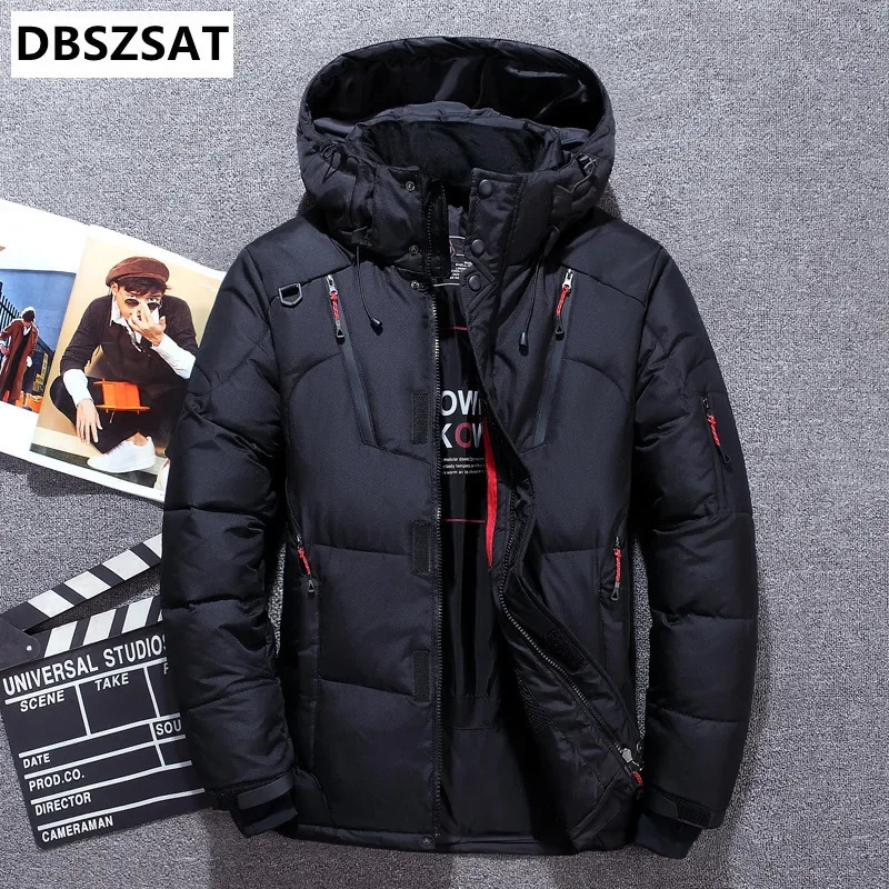 20 Degree Winter Down Coat Men White Duck Parkas Jacket Mens Thick Warm Snow Parka Overcoat Windbreaker 261017