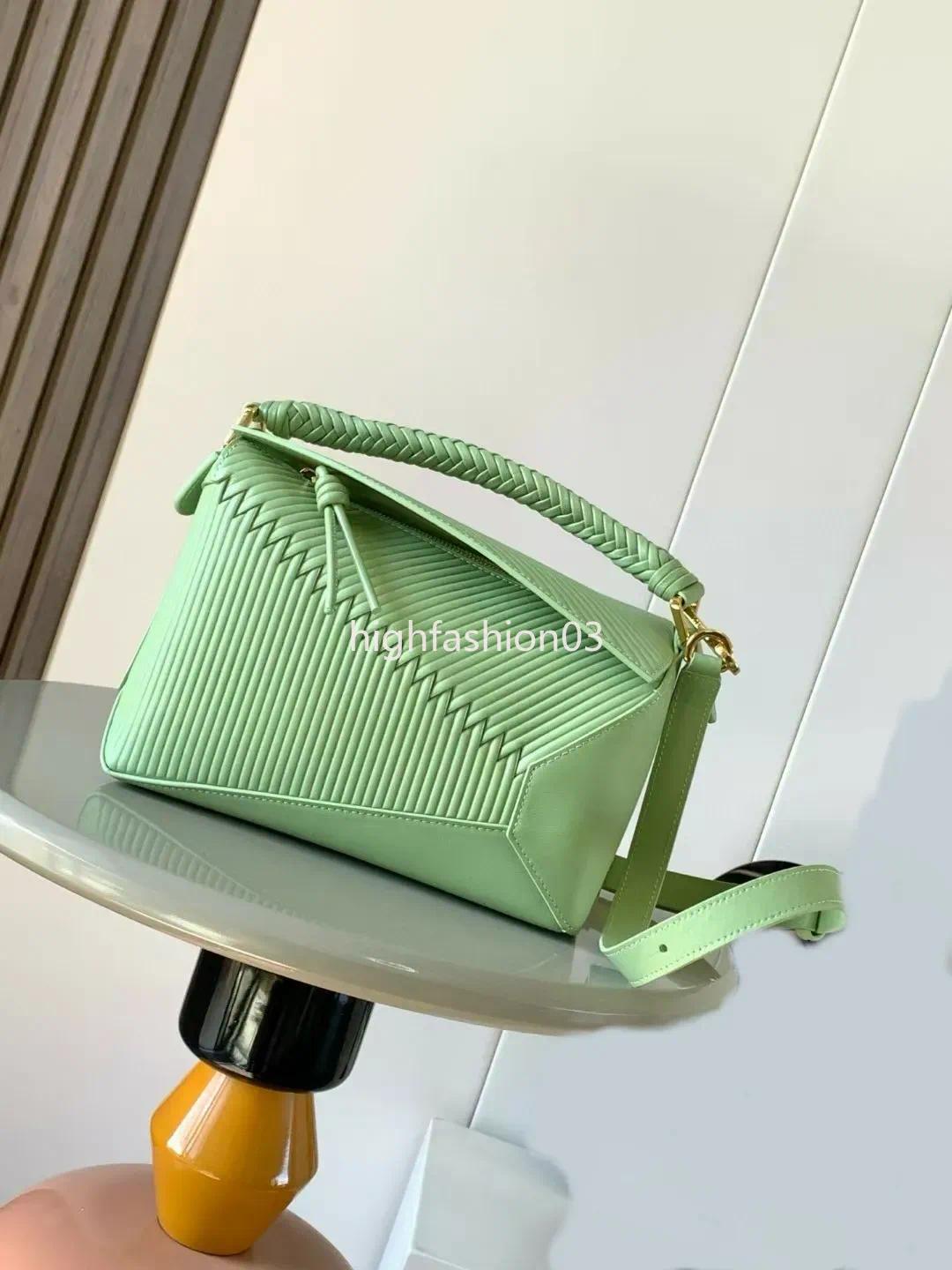 12a Quality Designer Rectangle Cutting Line Handbags Grain Pattern Real Calf Leather Shoulder Bags Gold Hardware Zipper Suede Lining Handbags Women