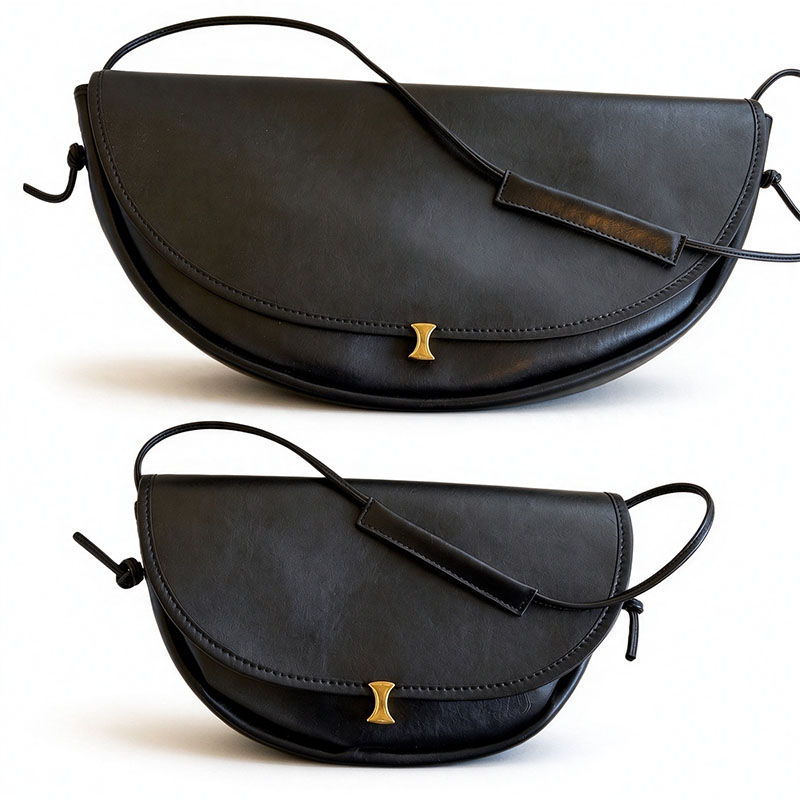 Soft Half Moon Saddle Bag Women Suede Leather Crossbody Bag Flap Shoulder Bag Vintage Sling Bag Fashion Designer Luxury Trendy Underarm Bag Daily Co