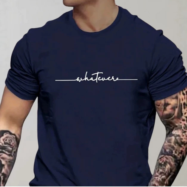 2026 Summer European And American Independent Brand Men's T-Shirt 3D Printed Sportswear Simple Short Sleeve Slimming Fit Free Shipping