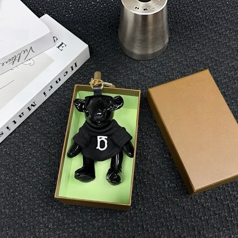 Luxury Thomas Bear Bag Charm Keychain Plush Teddy Bear Pendant Doll Keyring Fashion Handbag Backpack Car Key Decoration Women Men Designer Jewelry A