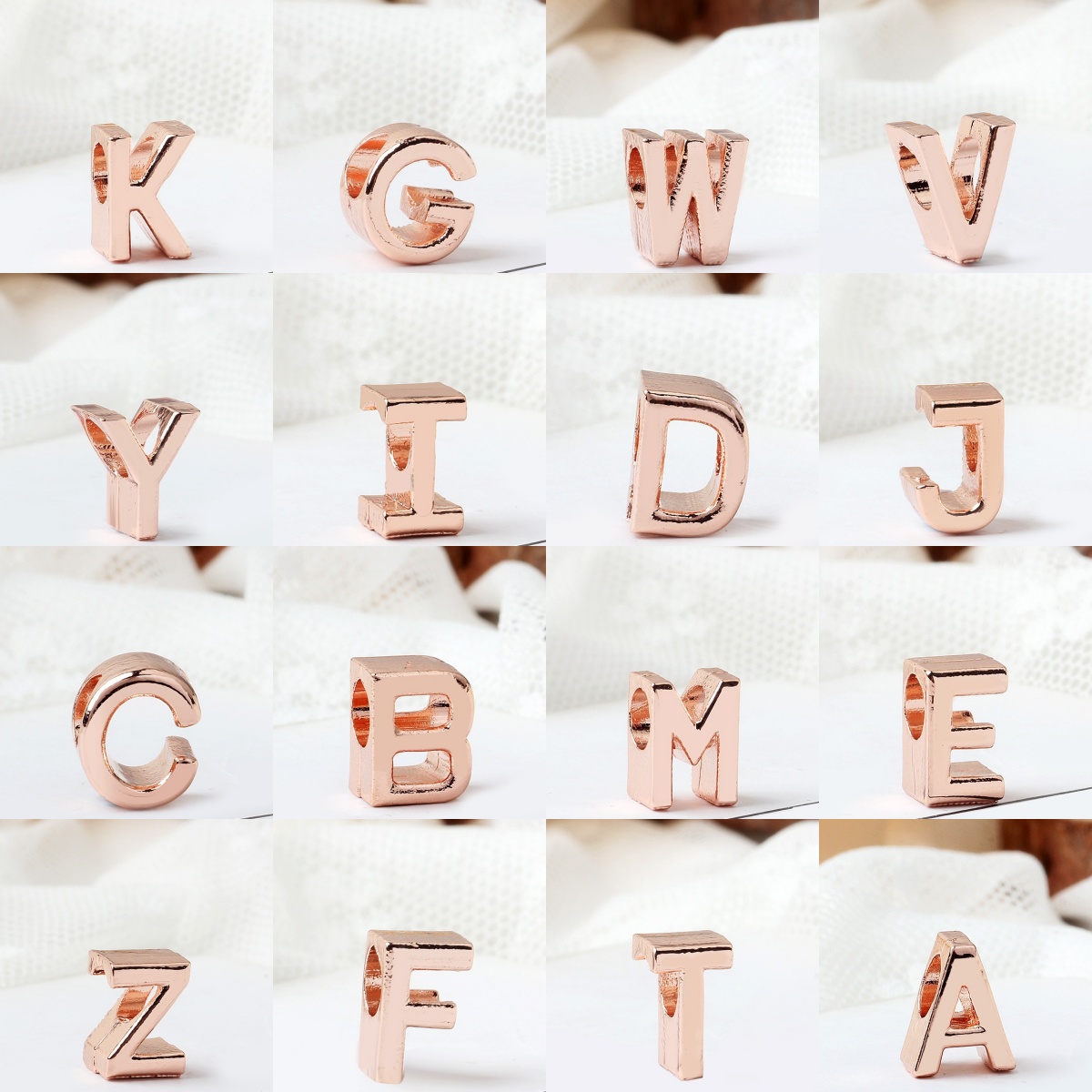 jewelry woman designer charm charms rose gold 26 English letter Charm pendant beads luxury women Charms fit bracelets necklaces Christmas gift