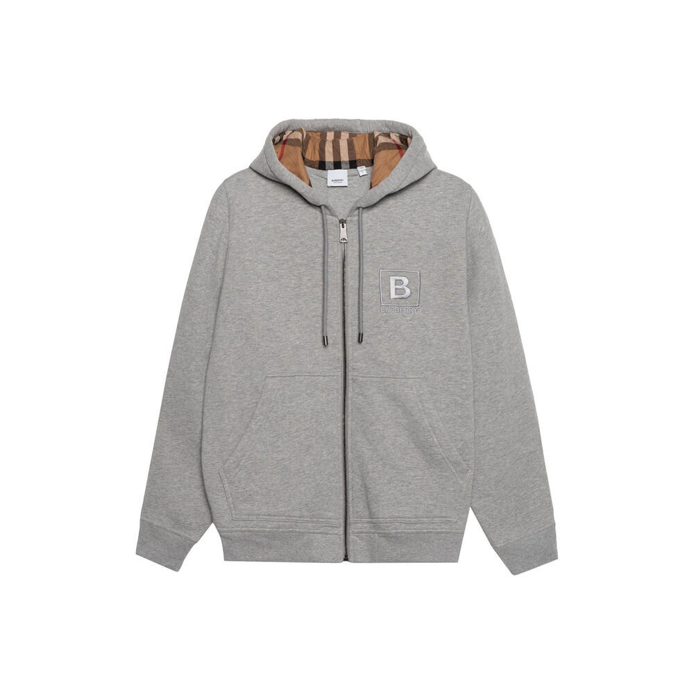 Burburyrs Zip Up Cardigan Designer Hooded Mens Pullover Seasonal Sportswear Top Hooded Long Sleeved Jacket Loose Cotton Outdoor Designer Sportswear
