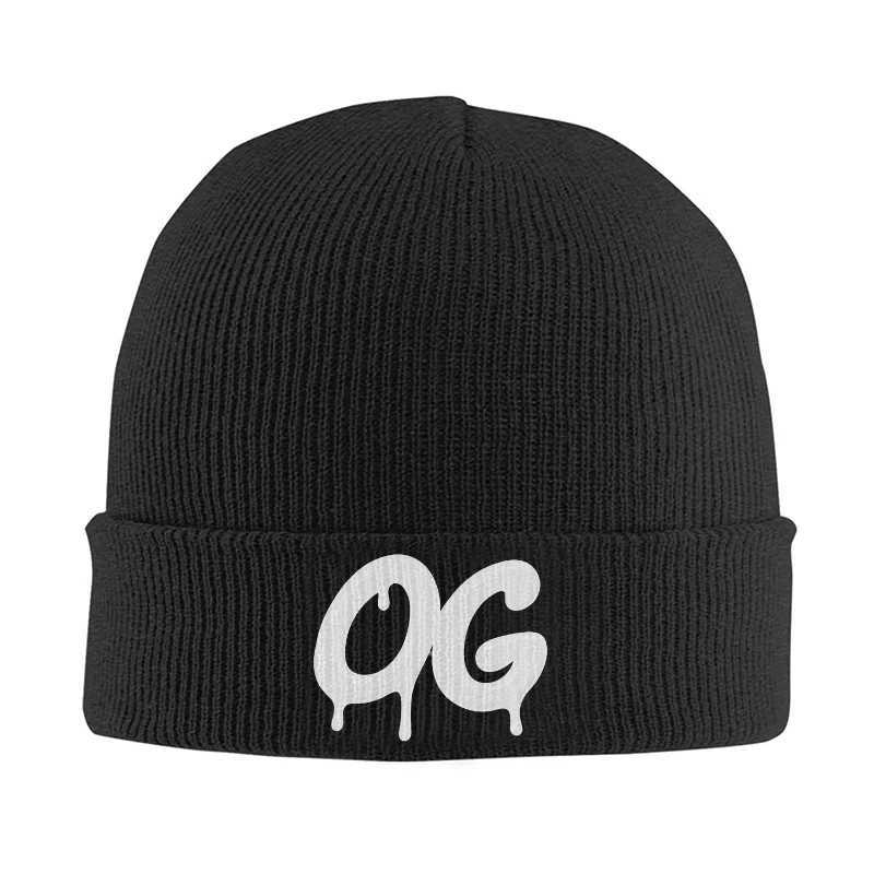 OG Hip Hop Beanie Knit Hat Streetwear Skull Cap for Men Women Trendy Casual Winter Warm Cuffed Slouchy Beanies S261017IKRS