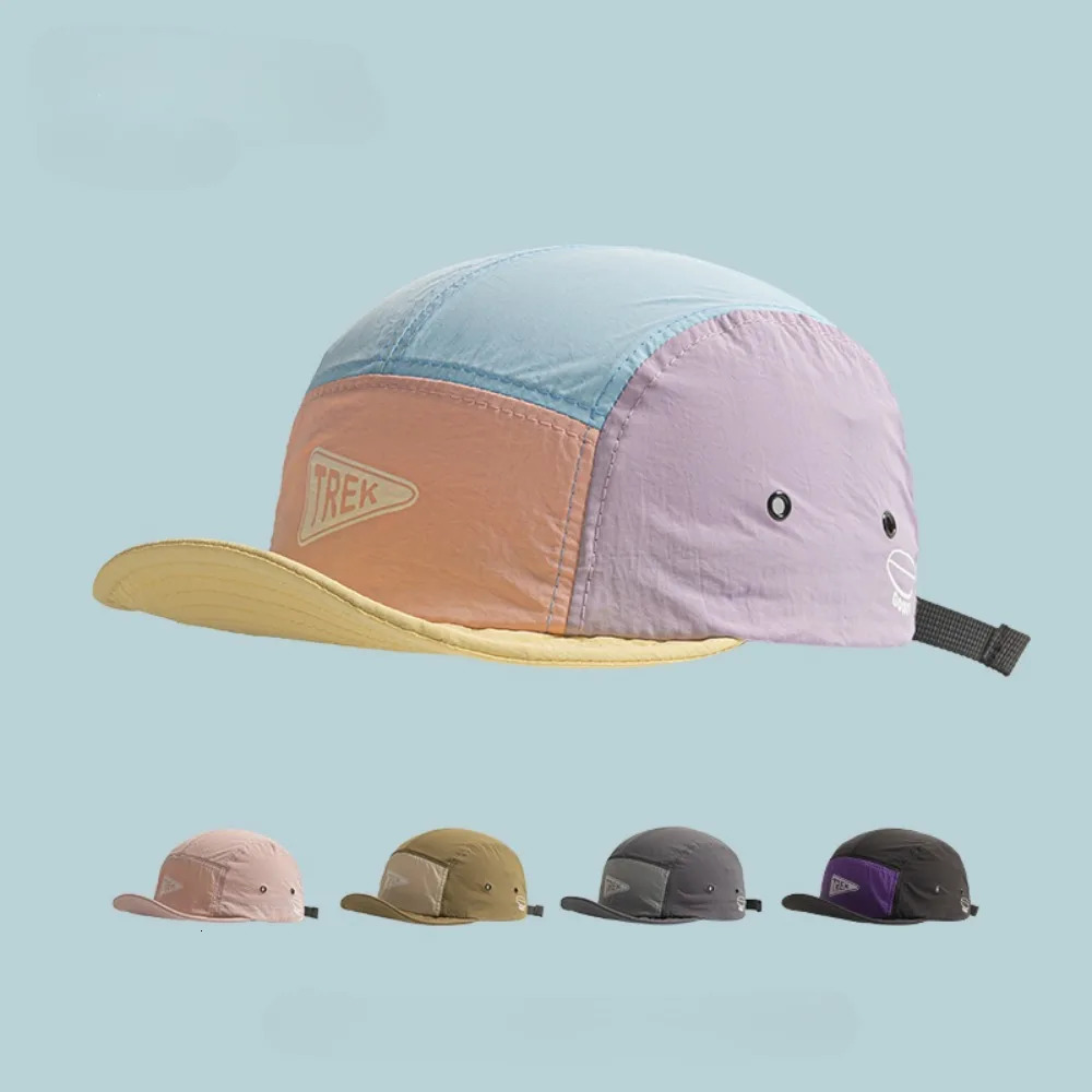 5 Panel Short Brim Embroidered Baseball Cap - Ladies' Sun Hat Quick Dry Breathable Mesh Lightweight Stylish Versatile Cap261016