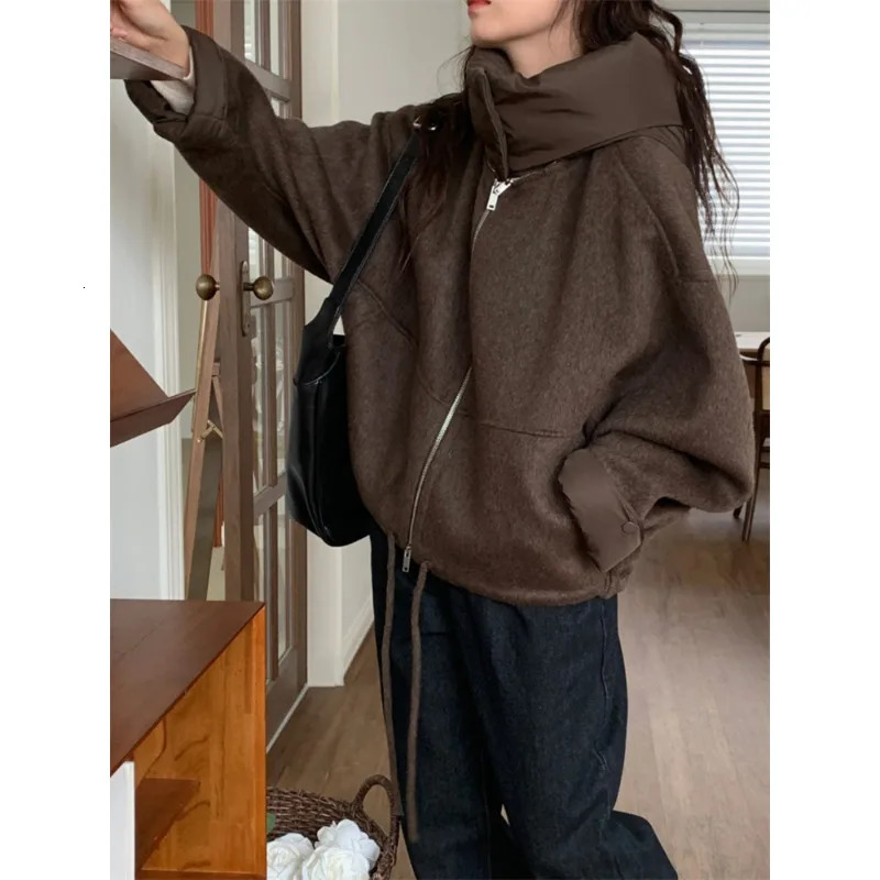 2026 Winter Loose Leisure Solid Color Womens Coat Trench Jacket Women fashion elegant Casual Women Clothes 261014