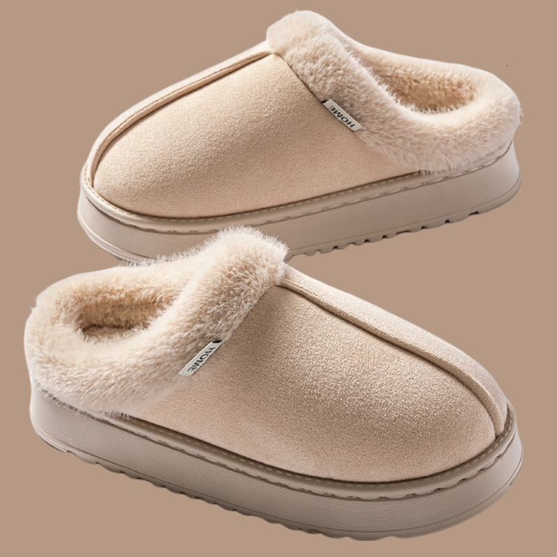 Women's Winter Non-Slip Indoor House Shoes, Plush Fleece Lined Warm Cotton Slippers with Soft Sole for Home Comfort ddmykukumalu