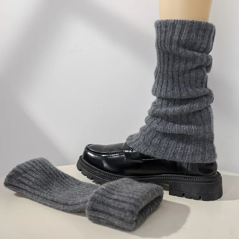 100% Cashmere Socks for Women Fall and Winter Knitted Knee Boots ThighHigh Socks Over the Knee AntiSlide 261016