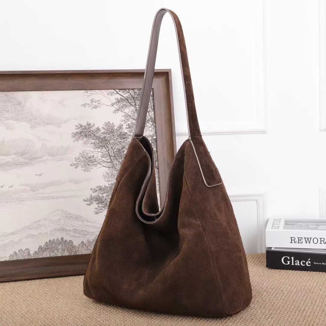 Evening Bags Soft Suede Cow Leather Women's Shoulder Crossbody Bags Designer Ladies High Quality Large Tote Bag Autumn Winter H261016