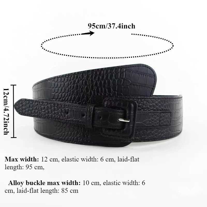 American-Style Extra-Wide Womens Elastic European Waist Ciner Fashionable Outerwear Belt for ts Dresses and Suits M261016