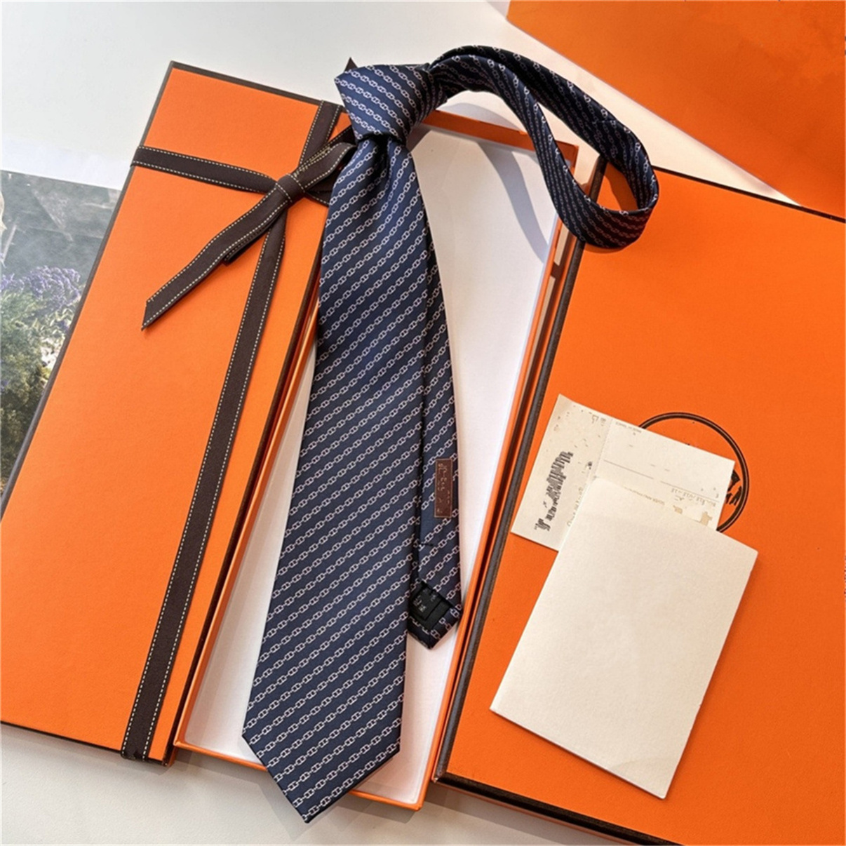 Neck Ties box New Mens Printed 100% Tie Silk Necktie black blue Aldult Jacquard Party Wedding Business Woven Fashion Design Tie 1996