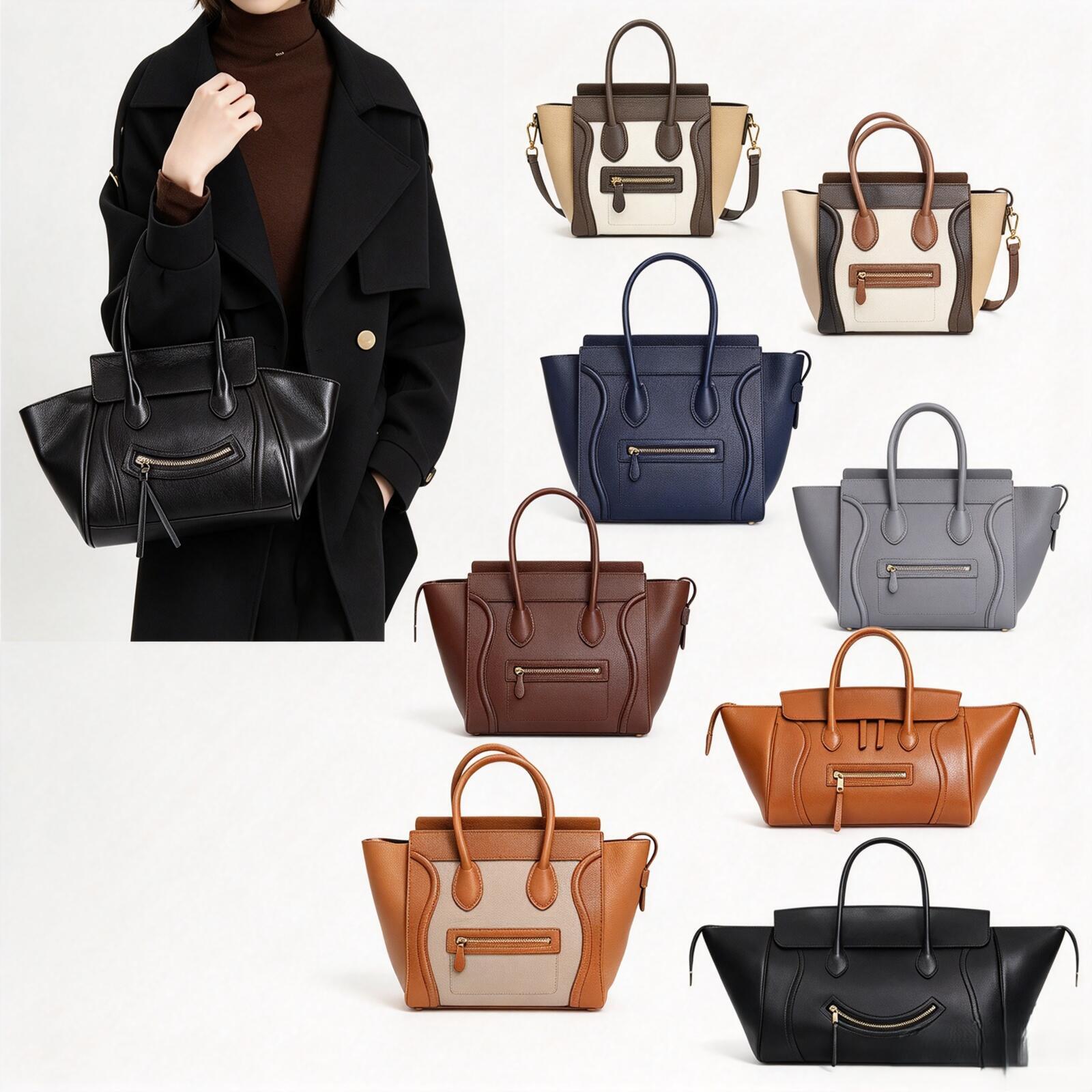 Designer Bag Nano Luggages Drummed Smile Face Handbag Luxury bag Tote Leather Casual Crossbody bag Shoulder Bags Womens Wallet 10A a84