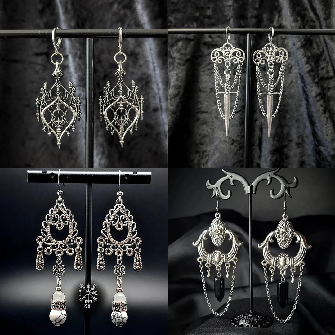 Punk Goth Style Sword Drop Dangle Earrings For Women Trend Hip Hop Rock Party Jewelry Y2K Accessories261016