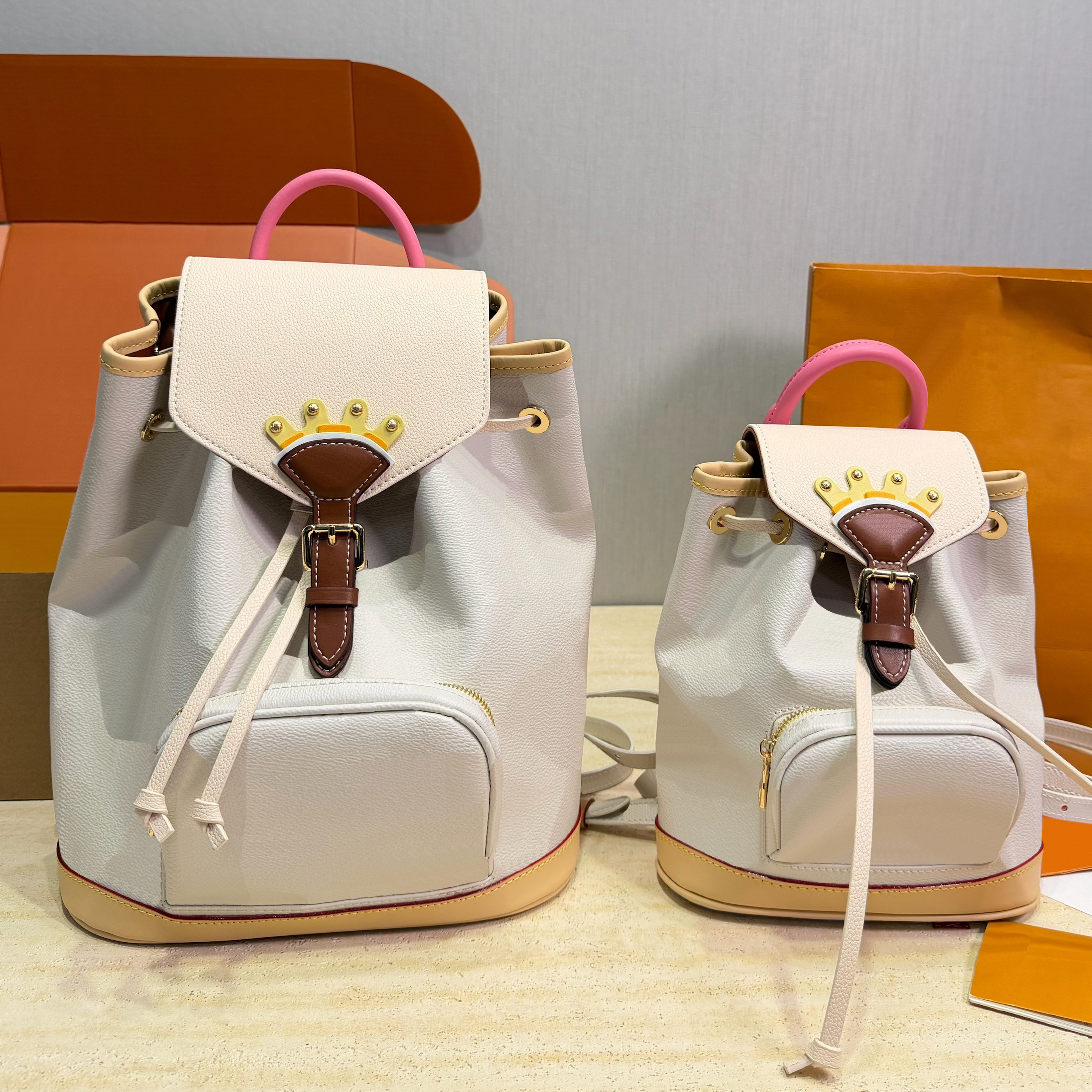 Luxurys Backpack designer bag women mini book bag luxury designers back pack ladies fashion classic flower Backpacks with dust bag