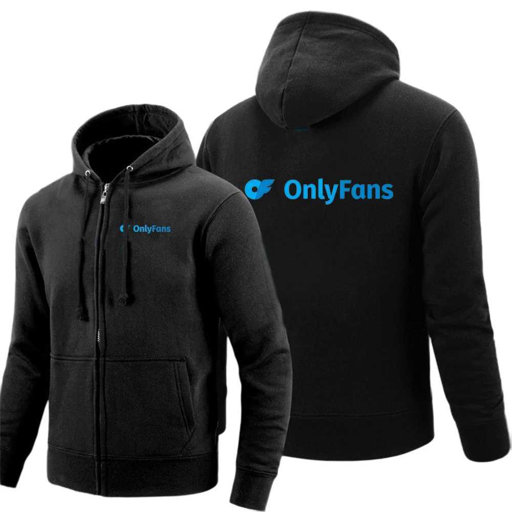 Onlyfans Men's solid-color zipper hoodie with bright and eye-catching colors suitable for spring and autumn hoodies jacket S261017IZQM