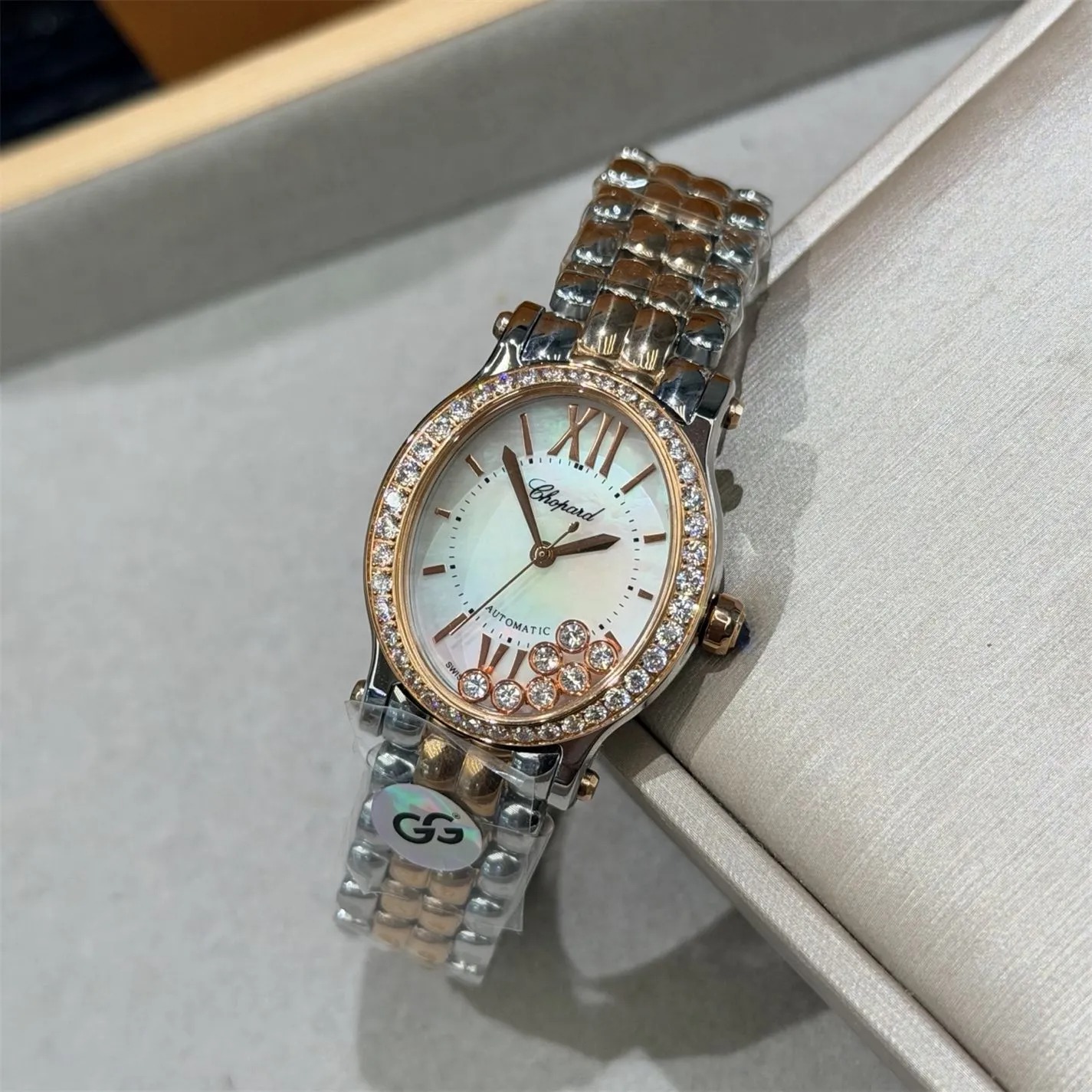 Women CHOPARDity Designer Quartz Movement HAPPY SPORT Diamond Encrusted Watch High Quality Automatic Watches Women's Precious Stone Wristwatche