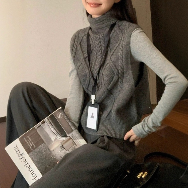 Reversible Sweater, Autumn/Winter New Collection, Knitted Vest For Layering, Vest, Winter Women's Clothing Makoufei