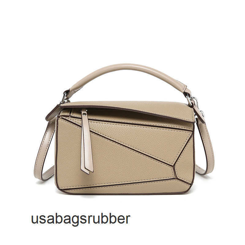Origami Satchel Minimalist Geometric Autumn Winter New Patchwork Texture Crossbody Lightweight Large Capacity Doctor With Multi-Panel Construction