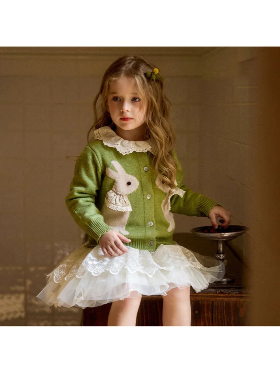 2026 New M2 Jacquard Jacket perfume cologne Clothing Kids Knitted Cardigan For Baby Girls Spring And Autumn Tops Designer