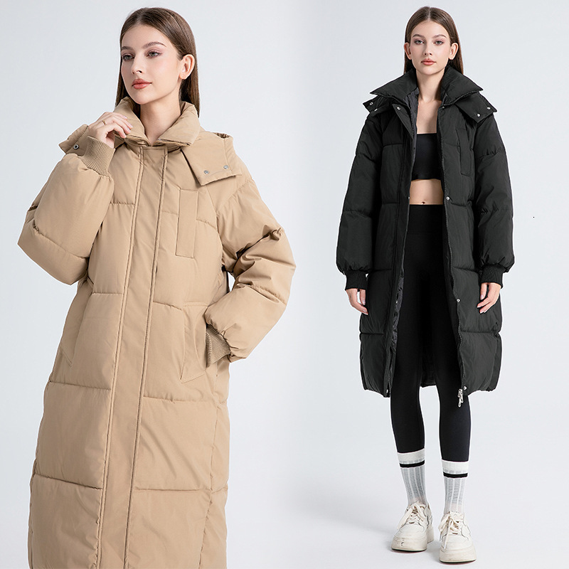 Luxury Brand Designer Clothes Foreign Trade Long Over-The-Knee Winter New Cotton Jacket For Women Korean Version Loose Down Cotton Coat For Women Th