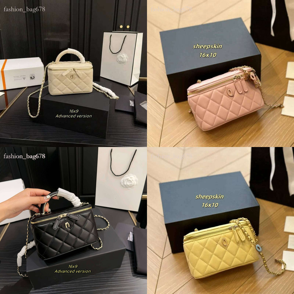 Makeup bag Deigner Makeup Crossbody handbag Chain Cosmetic Bags Pouch Hobo Box Bag Womens handle Cases Shoulder totes 10 16 18cm leather Toiletry cl