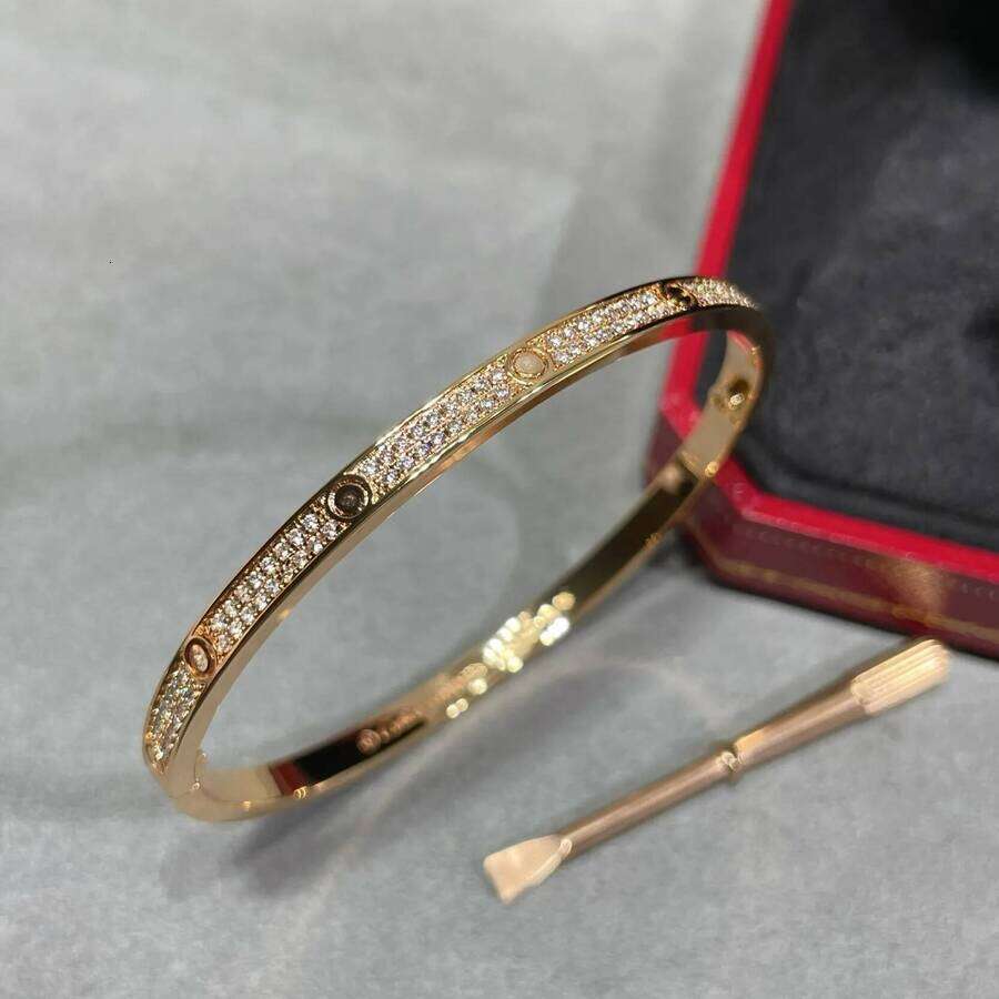 2026 Classic Luxury Bracelet Full Diamond Copper 4Mm Design Bracelets For Women Exquisite perfume Charm cologne Bangles Jewelry Wristband Party Gift