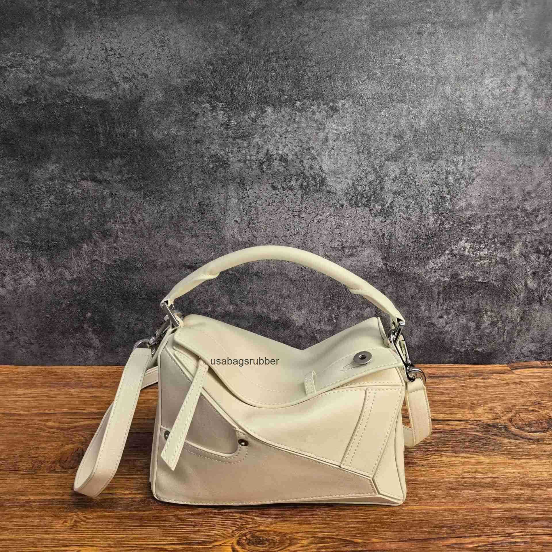 Luxury Designer Style 2026 Geometric Denim Bag Fashion Versatile Handbag Large Capacity Shoulder Crossbody Women's Commuter Tote Bag