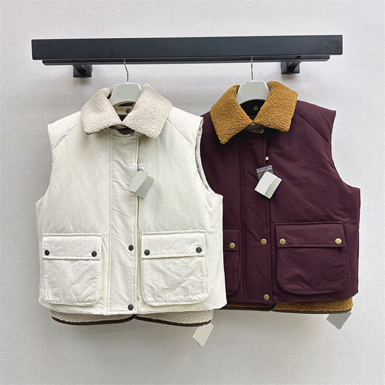 Brand Women Retro Puffer Vest Sleeveless Stylish Polo Warm Vest Autumn Winter Casual Outdoor Outerwear