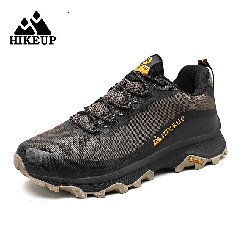 HIKEUP Outdoor Running Shoes Men Women Anti-skid Hiking Camping Sports Trail Male Safety Footwear Comfort Trekking Sneakers 261013