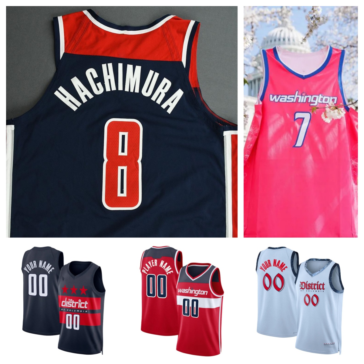 Wizardses Basketball Jerseys 4 AJ Dybantsa Tre Johnson Alex Sarr Anthony Gill Poole CJ McCollum Trae Young Custom Stitched