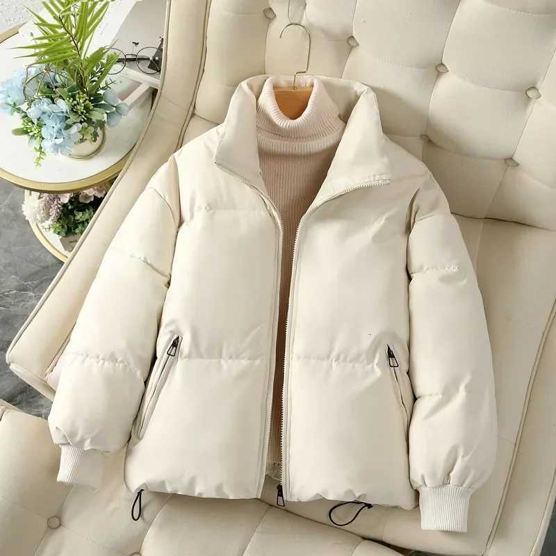 Women's Down Parkas Parkas Women Coat Jacket Autumn Winter Keep Warm Puffer Jacket Stand Collar Harajuku Outwear Loose Padded Vest Korean Fall