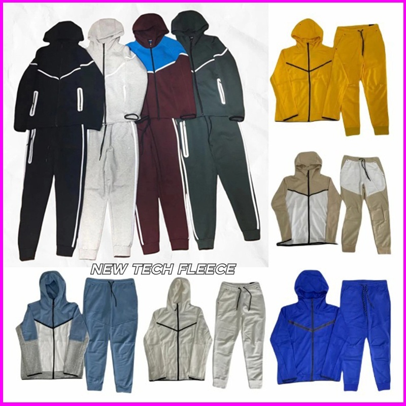 Teach Fleece Tracksuits Fashion zipper design Mens Designer Hoodies Jacket pants Jogger suits Casual Sportswear Set techfleece 100% cotton Sweatshir