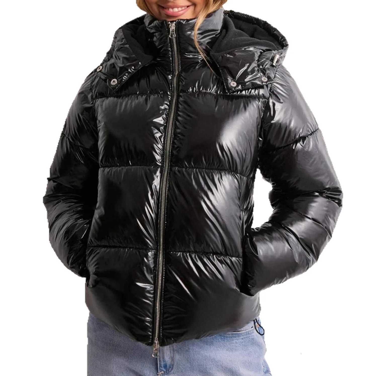 Women's Down Parkas Hooded Casual Coat Loose Fit Commute Style with Zipper Closure Pocket Detail Regular Length Long Sleeve Winter Women Jacket