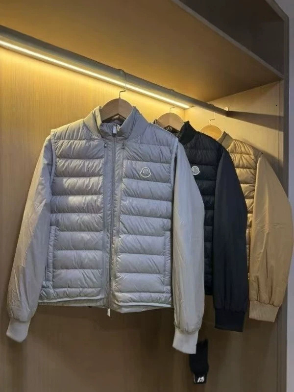 Ready-to-ship Monjia 2026 Autumn/Winter Stand Collar 90% White Duck Down Jacket, Unisex, Versatile Two-Piece Set