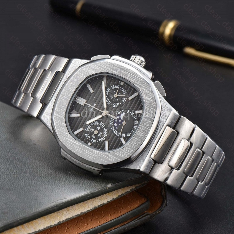 AAA Mens 5740 Nautilius Watch Luxury Designer Men Watch Man Patekdly Philipeness Watch Chronoscope Automatic/Quartz 5711Nautilius Pateklies Watch 08