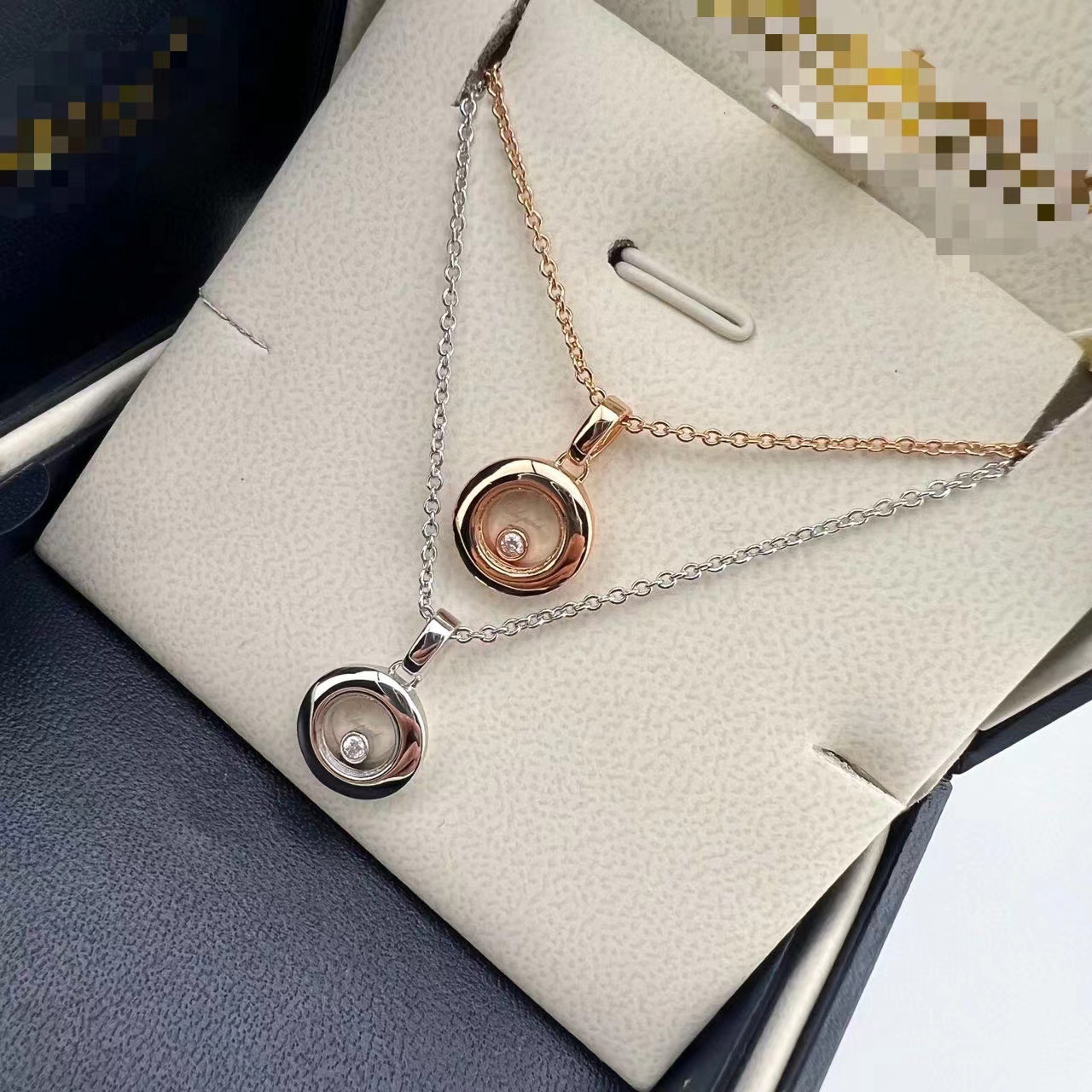 Chopardlies Chopardity Jewelry Necklace Chopars Happy Diamond Designer Necklace For Woman Man Round Happy Necklace For Women High-end Light Luxury D