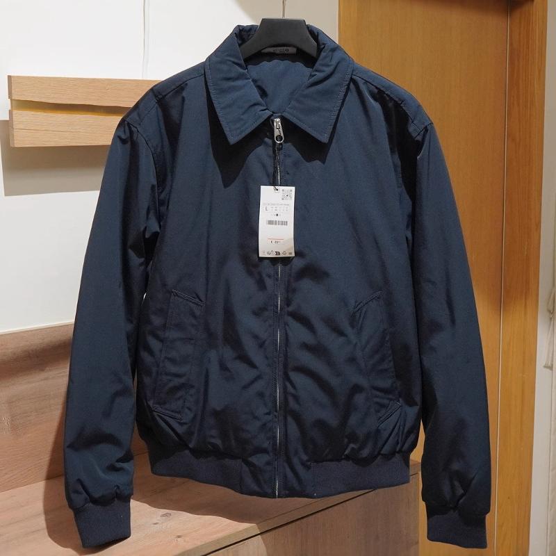 Men's Warm Winter Padded Quilted Jacket with Lapel Collar Zip Up Short Coat Casual Solid Fall Outerwear